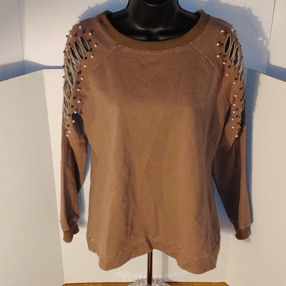 Brown Shirt Awesome Designs Over Shoulders